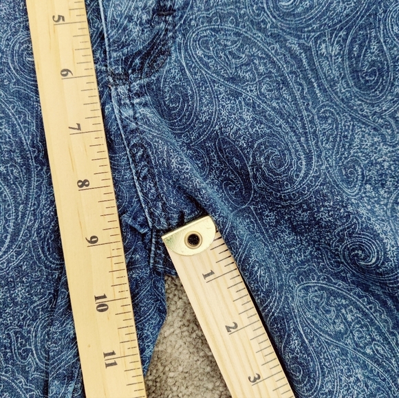 Lee Classis Fit Women's Paisley Print Jeans Size 6 Blue Denim Pants - Picture 8 of 11